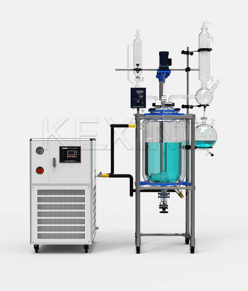 雙層玻璃反應釜組合設備 雙層玻璃反應釜組合設備